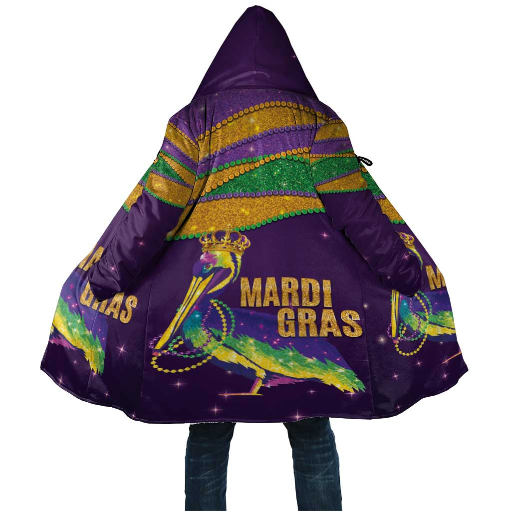 Faux Glitter Mardi Gras Pelican Cloak - Wonder Print Shop