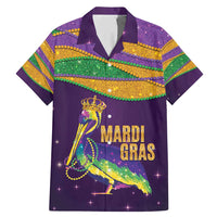 Faux Glitter Mardi Gras Pelican Family Matching Mermaid Dress and Hawaiian Shirt - Wonder Print Shop