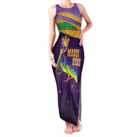 Faux Glitter Mardi Gras Pelican Family Matching Tank Maxi Dress and Hawaiian Shirt - Wonder Print Shop