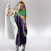Faux Glitter Mardi Gras Pelican Hooded Blanket - Wonder Print Shop