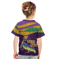Faux Glitter Mardi Gras Pelican Kid T Shirt - Wonder Print Shop