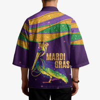 Faux Glitter Mardi Gras Pelican Kimono - Wonder Print Shop