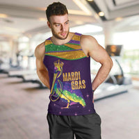 Faux Glitter Mardi Gras Pelican Men Tank Top - Wonder Print Shop