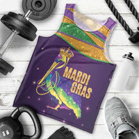 Faux Glitter Mardi Gras Pelican Men Tank Top - Wonder Print Shop