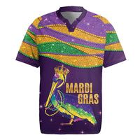 Faux Glitter Mardi Gras Pelican Rugby Jersey - Wonder Print Shop