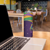 Faux Glitter Mardi Gras Pelican Skinny Tumbler - Wonder Print Shop