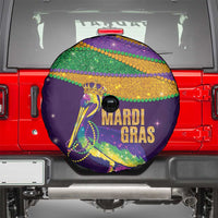 Faux Glitter Mardi Gras Pelican Spare Tire Cover - Wonder Print Shop