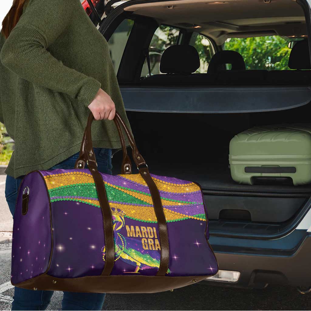 Faux Glitter Mardi Gras Pelican Travel Bag - Wonder Print Shop