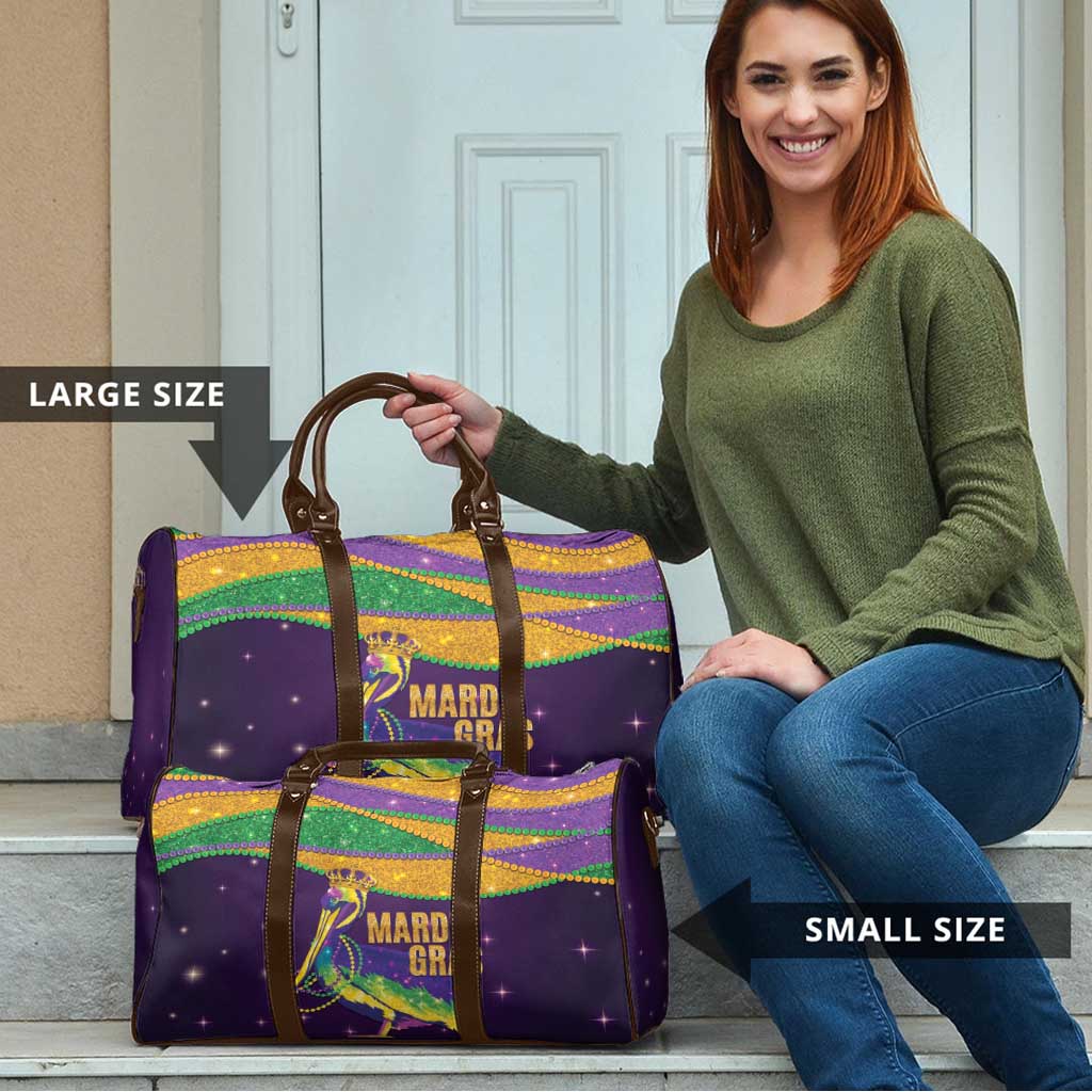 Faux Glitter Mardi Gras Pelican Travel Bag - Wonder Print Shop