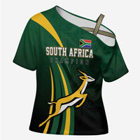 South Africa WC2026 Personalized Cross Shoulder Shirt Springboks Champion