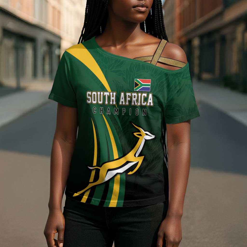 South Africa WC2026 Personalized Cross Shoulder Shirt Springboks Champion