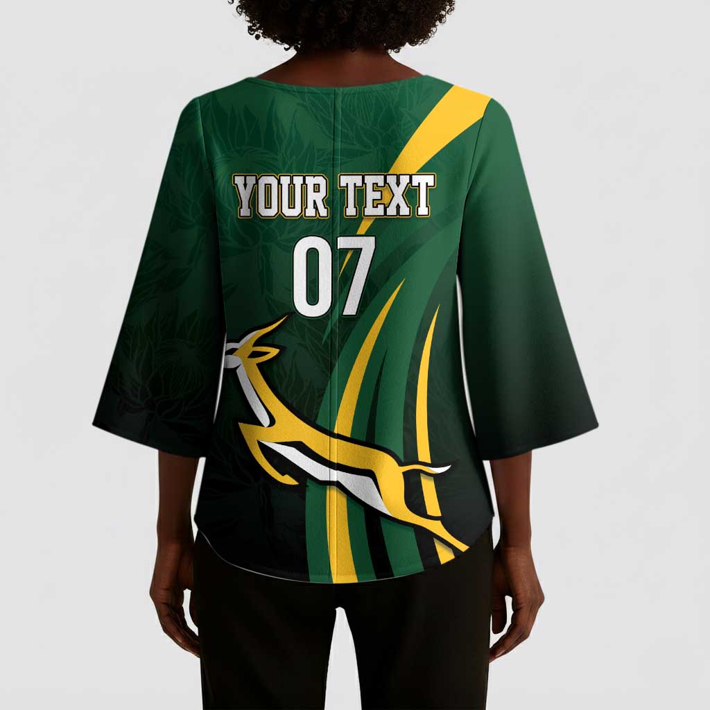 South Africa WC2026 Personalized Kimono Sleeve Blouse Springboks Champion