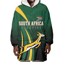 South Africa WC2026 Personalized Wearable Blanket Hoodie Springboks Champion