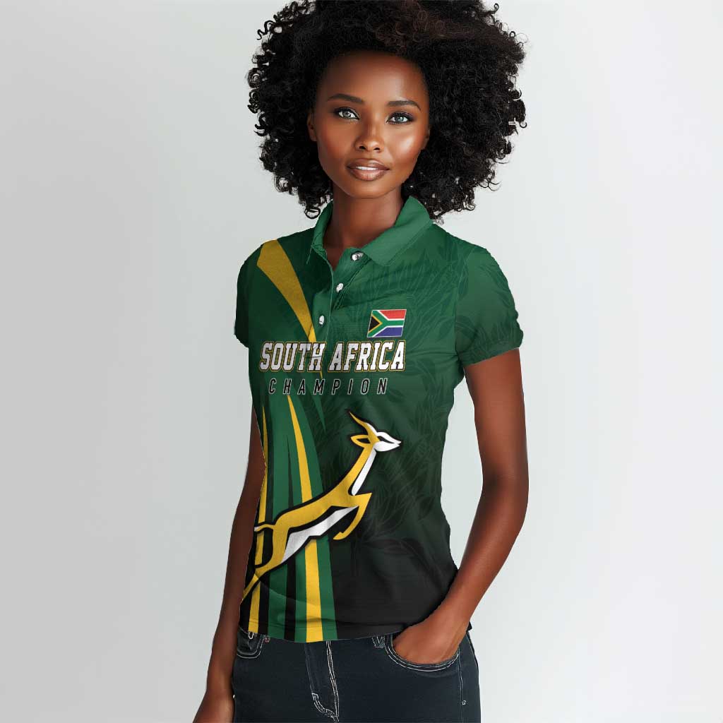 South Africa WC2026 Personalized Women Polo Shirt Springboks Champion
