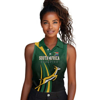 South Africa WC2026 Personalized Women Sleeveless Polo Shirt Springboks Champion