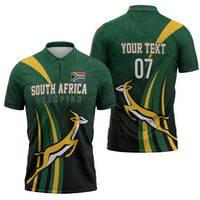 South Africa WC2026 Personalized Zipper Polo Shirt Springboks Champion