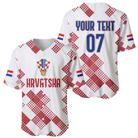 Personalised Croatia Football Baseball Jersey Champions Hrvatska - Mosaic Style LT7 - Wonder Print Shop