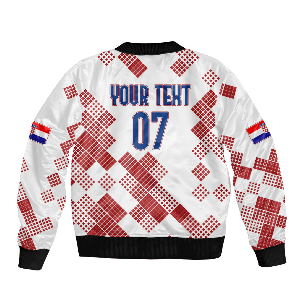 Personalised Croatia Football Bomber Jacket Champions Hrvatska - Mosaic Style LT7 - Wonder Print Shop