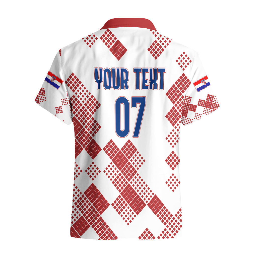 Personalised Croatia Football Hawaiian Shirt Champions Hrvatska - Mosaic Style - Wonder Print Shop