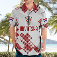 Personalised Croatia Football Hawaiian Shirt Champions Hrvatska - Mosaic Style - Wonder Print Shop