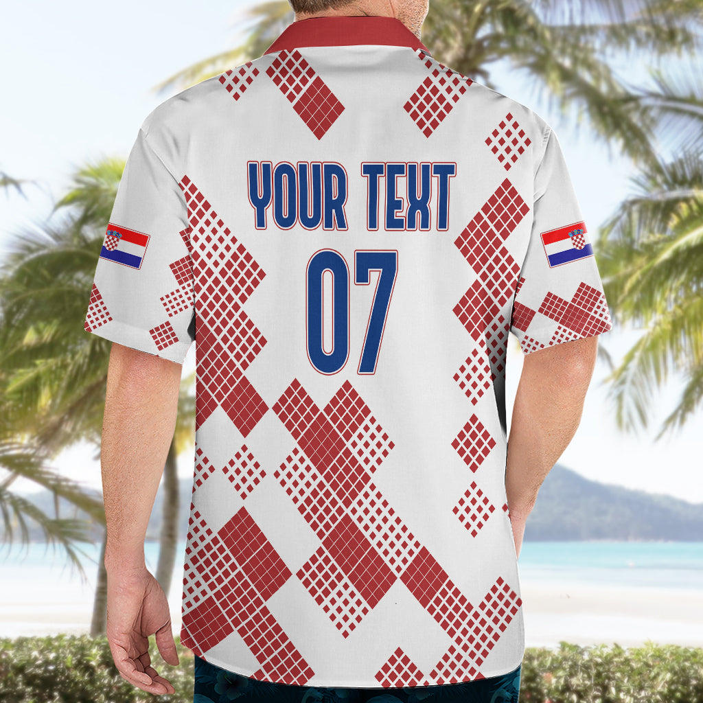 Personalised Croatia Football Hawaiian Shirt Champions Hrvatska - Mosaic Style - Wonder Print Shop