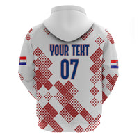 Personalised Croatia Football Hoodie Champions Hrvatska - Mosaic Style - Wonder Print Shop