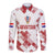 Personalised Croatia Football Long Sleeve Button Shirt Champions Hrvatska - Mosaic Style - Wonder Print Shop