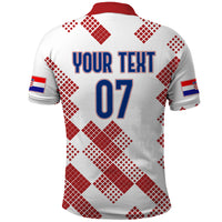Personalised Croatia Football Polo Shirt Champions Hrvatska - Mosaic Style - Wonder Print Shop