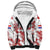 Personalised Croatia Football Sherpa Hoodie Champions Hrvatska - Mosaic Style - Wonder Print Shop
