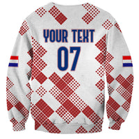Personalised Croatia Football Sweatshirt Champions Hrvatska - Mosaic Style - Wonder Print Shop