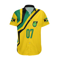 Personalised Jamaica Football Hawaiian Shirt Reggae Boyz Retro WC 1998 Inspired - Wonder Print Shop