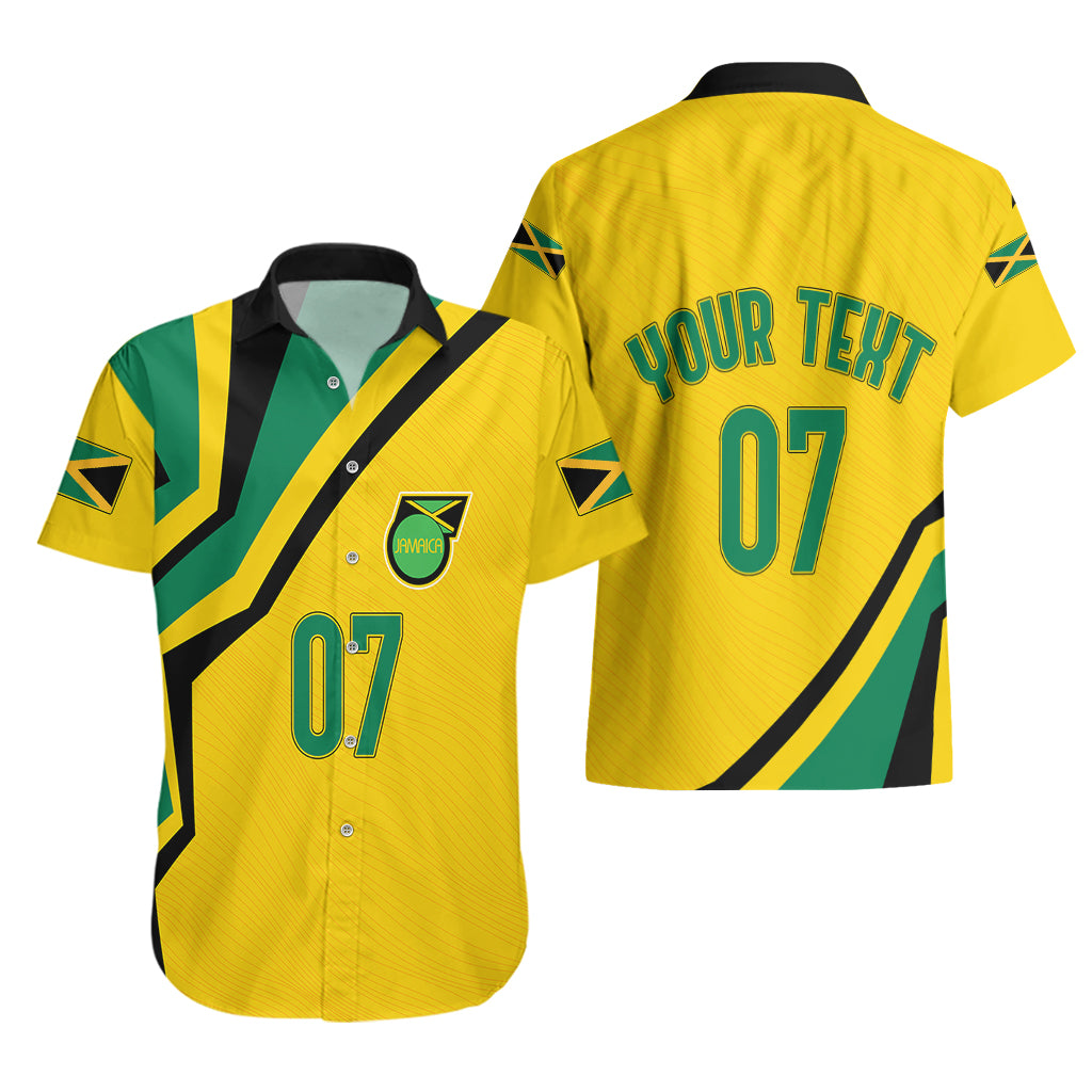 Personalised Jamaica Football Hawaiian Shirt Reggae Boyz Retro WC 1998 Inspired - Wonder Print Shop