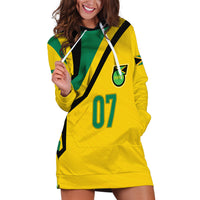Personalised Jamaica Football Hoodie Dress Reggae Boyz Retro WC 1998 Inspired - Wonder Print Shop