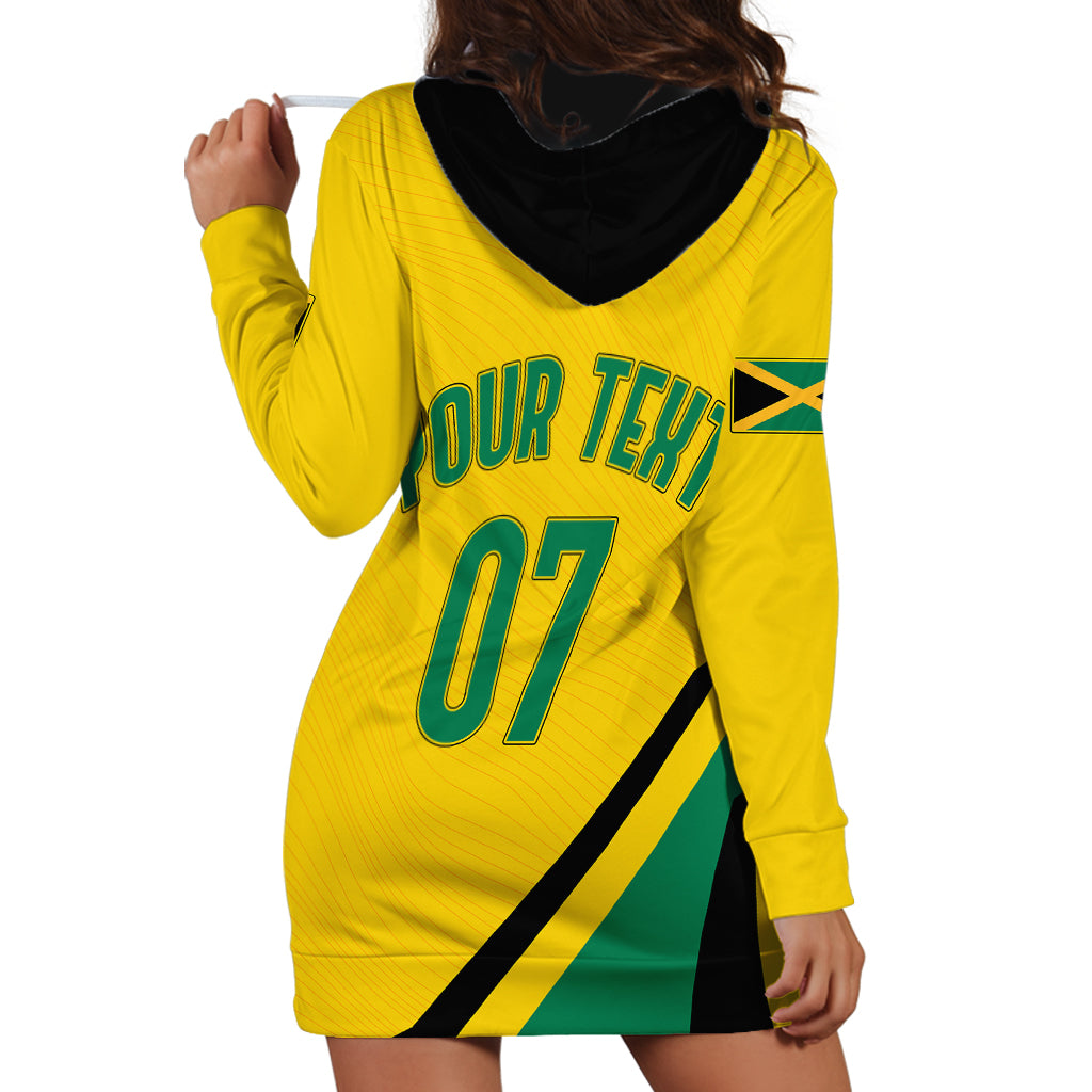 Personalised Jamaica Football Hoodie Dress Reggae Boyz Retro WC 1998 Inspired - Wonder Print Shop