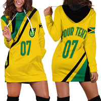 Personalised Jamaica Football Hoodie Dress Reggae Boyz Retro WC 1998 Inspired - Wonder Print Shop