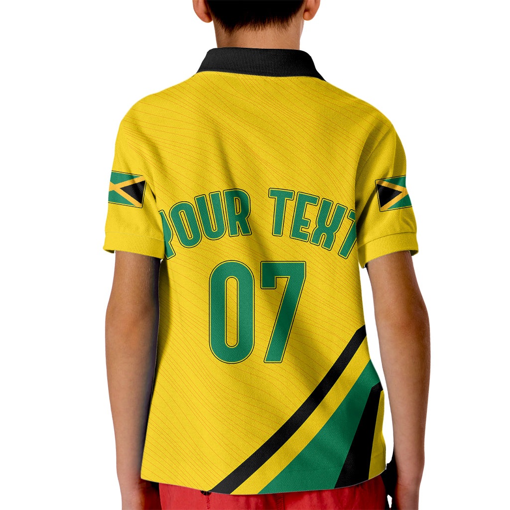 Personalised Jamaica Football Kid Polo Shirt Reggae Boyz Retro WC 1998 Inspired - Wonder Print Shop