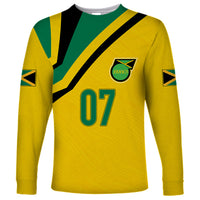 Personalised Jamaica Football Long Sleeve Shirt Reggae Boyz Retro WC 1998 Inspired - Wonder Print Shop