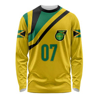 Personalised Jamaica Football Long Sleeve Shirt Reggae Boyz Retro WC 1998 Inspired LT7