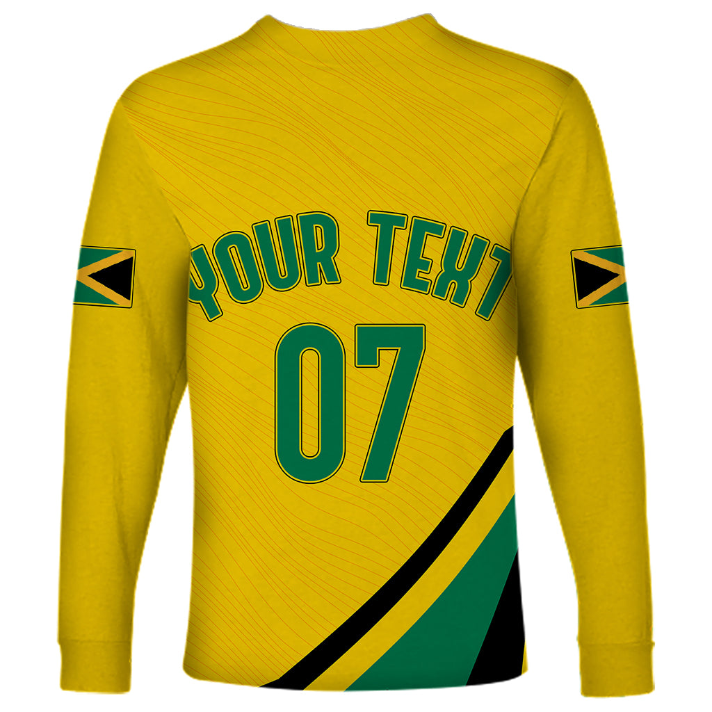 Personalised Jamaica Football Long Sleeve Shirt Reggae Boyz Retro WC 1998 Inspired - Wonder Print Shop