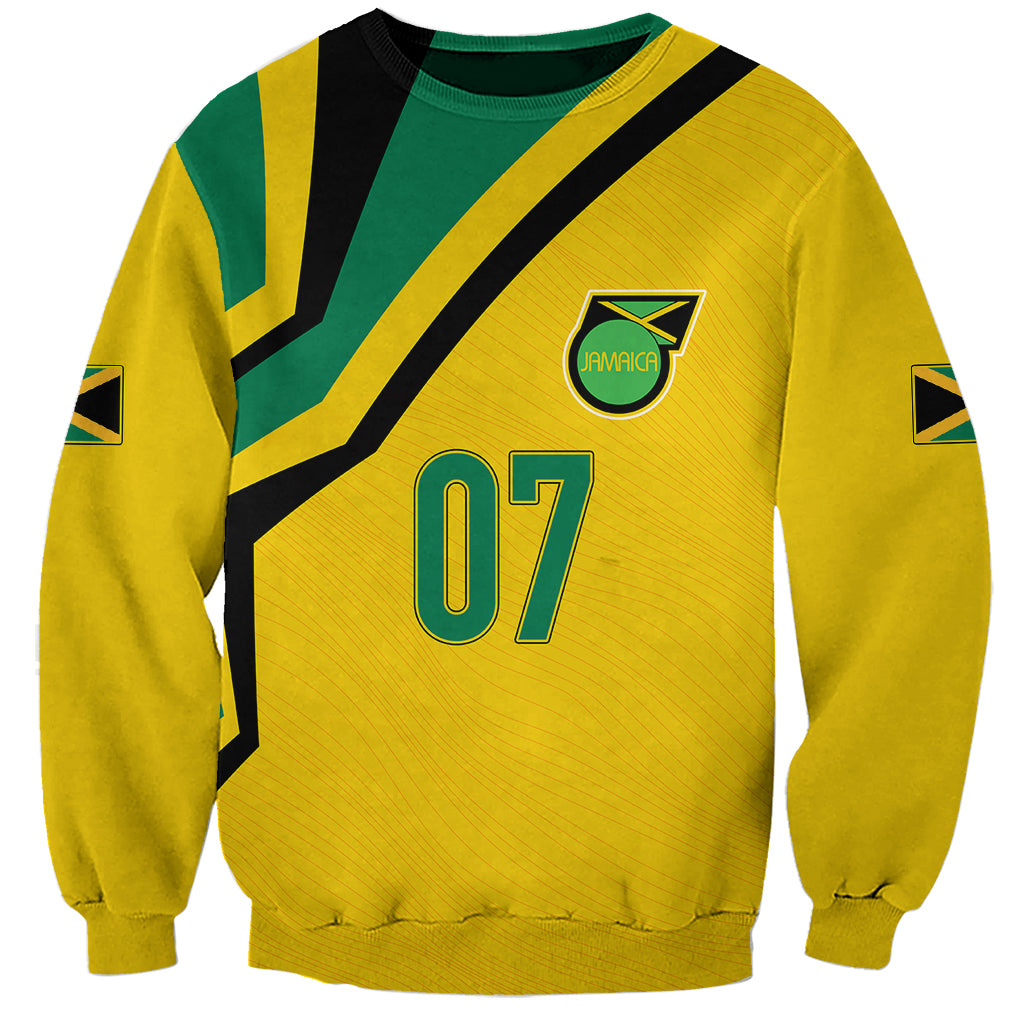 Personalised Jamaica Football Sweatshirt Reggae Boyz Retro WC 1998 Inspired - Wonder Print Shop