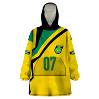 Personalised Jamaica Football Wearable Blanket Hoodie Reggae Boyz Retro WC 1998 Inspired - Wonder Print Shop