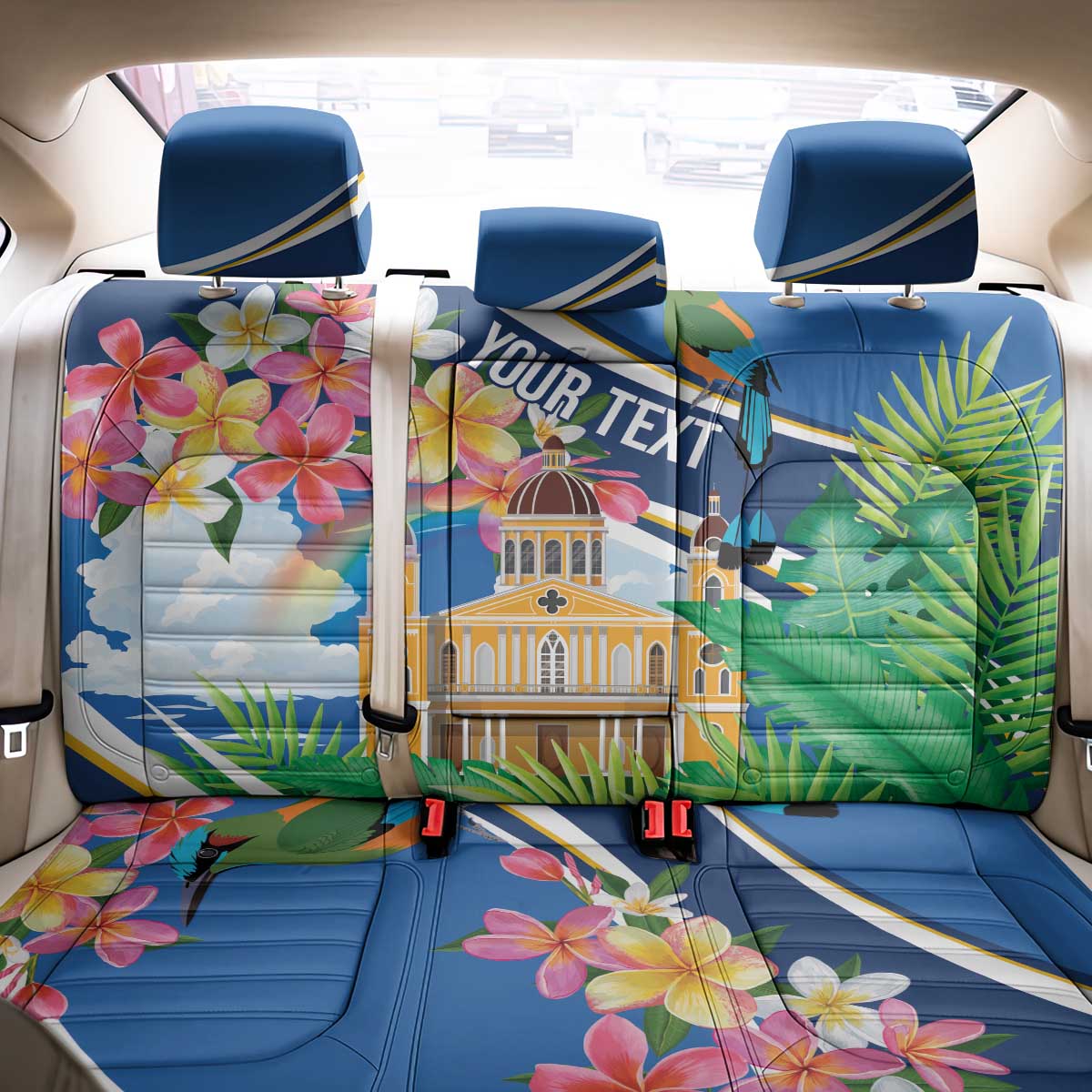 Nicaragua Granada Personalized Back Car Seat Cover Viva Nica - Wonder Print Shop