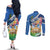 Nicaragua Granada Personalized Couples Matching Off The Shoulder Long Sleeve Dress and Long Sleeve Button Shirt Viva Nica - Wonder Print Shop