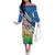 Nicaragua Granada Personalized Family Matching Off The Shoulder Long Sleeve Dress and Hawaiian Shirt Viva Nica - Wonder Print Shop