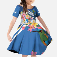 Nicaragua Granada Personalized Family Matching Off Shoulder Maxi Dress and Hawaiian Shirt Viva Nica - Wonder Print Shop