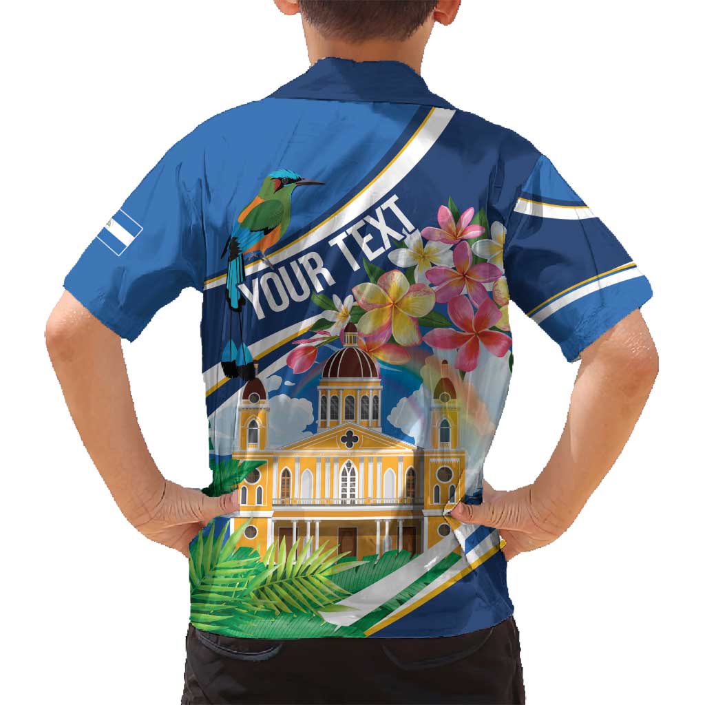 Nicaragua Granada Personalized Family Matching Off Shoulder Short Dress and Hawaiian Shirt Viva Nica - Wonder Print Shop