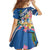Nicaragua Granada Personalized Family Matching Off Shoulder Short Dress and Hawaiian Shirt Viva Nica - Wonder Print Shop