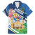 Nicaragua Granada Personalized Family Matching Off Shoulder Short Dress and Hawaiian Shirt Viva Nica - Wonder Print Shop
