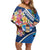 Nicaragua Granada Personalized Family Matching Off Shoulder Short Dress and Hawaiian Shirt Viva Nica - Wonder Print Shop