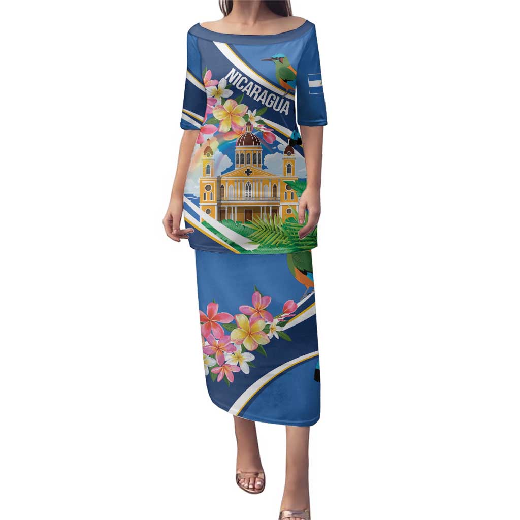 Nicaragua Granada Personalized Family Matching Puletasi and Hawaiian Shirt Viva Nica - Wonder Print Shop